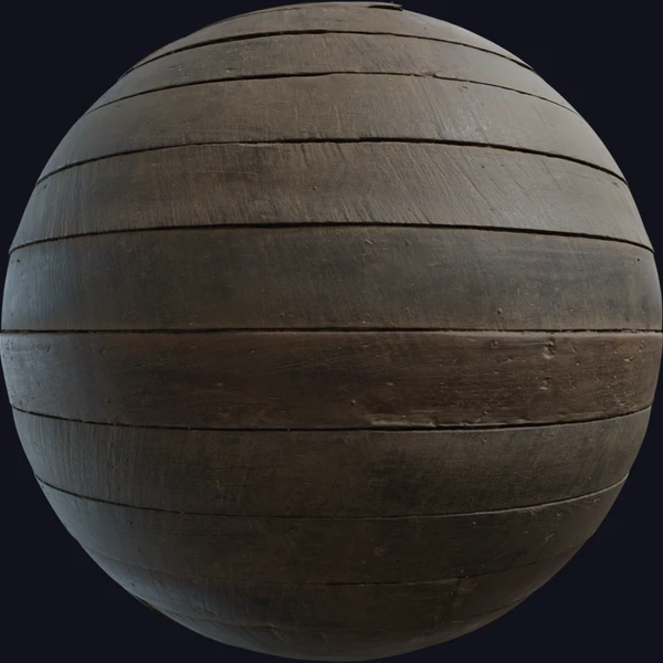 Dark Wooden Planks - PBR texture - from Poly Haven