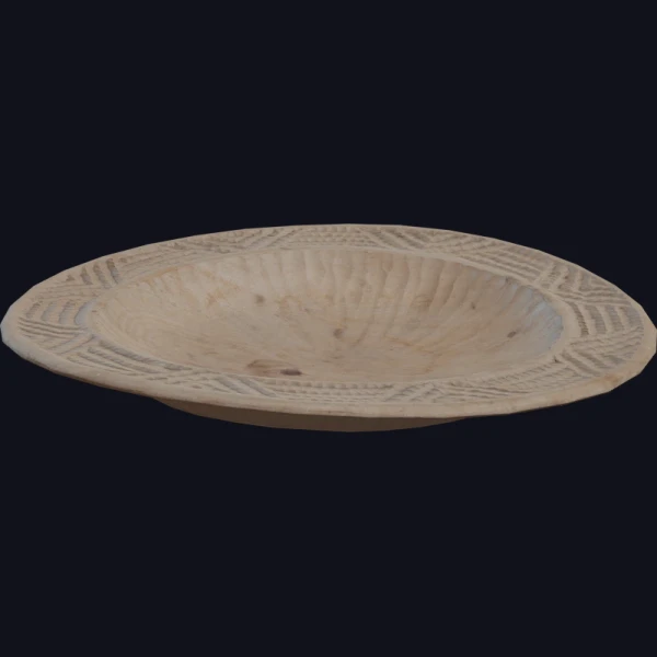 Carved Wooden Plate - 3D Models - 3D model - from Poly Haven