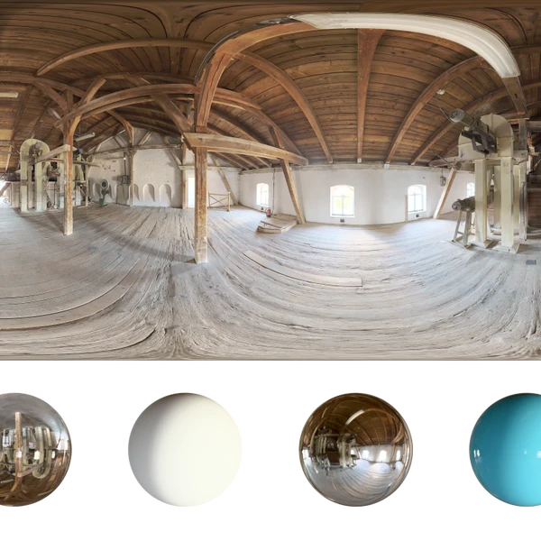 Industrial Wooden Attic - HDRI map - from Poly Haven