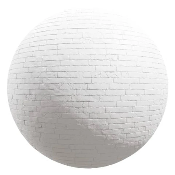 White Brick Wall 01 - PBR texture - from cgbookcase