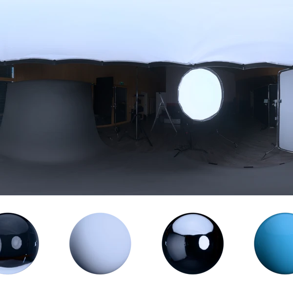 Wooden Studio 16 - HDRI map - from Poly Haven