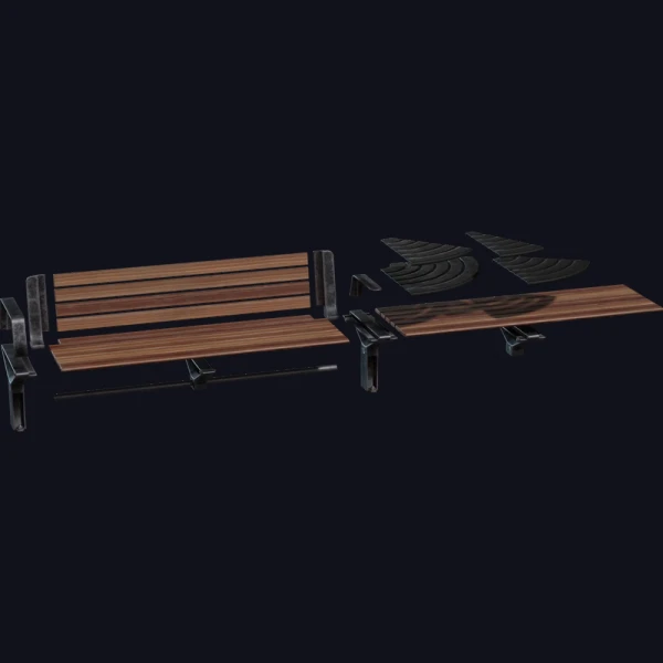 Modular Street Seating - 3D Models - 3D model - from Poly Haven