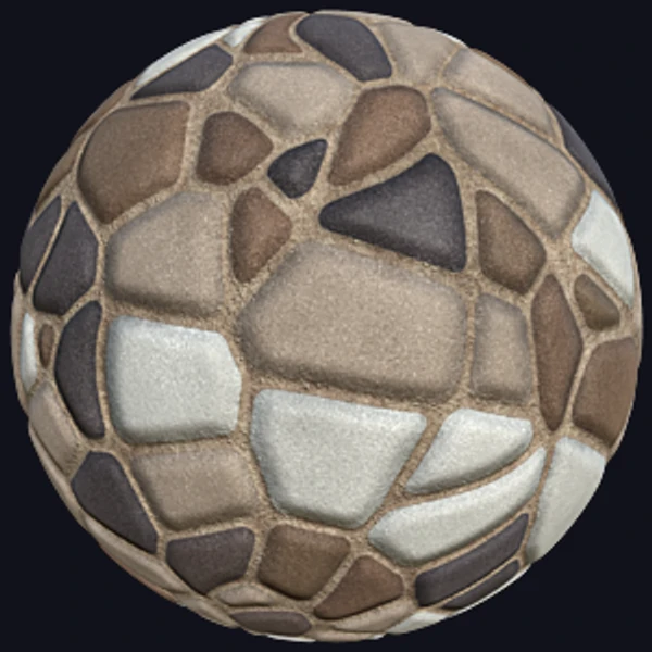 Pebble Mosaic Floor or Wall Texture (Tiles 0110)