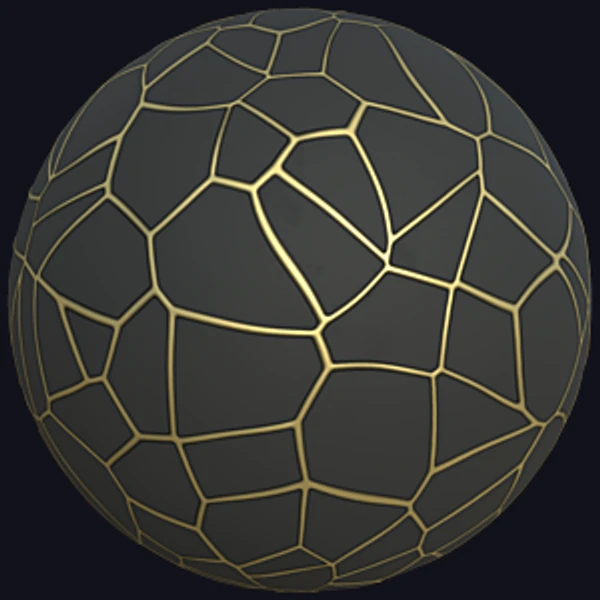 Black Wall with Golden Metallic Vein Network Pattern (Metal 0080) - PBR texture - from Texture Can