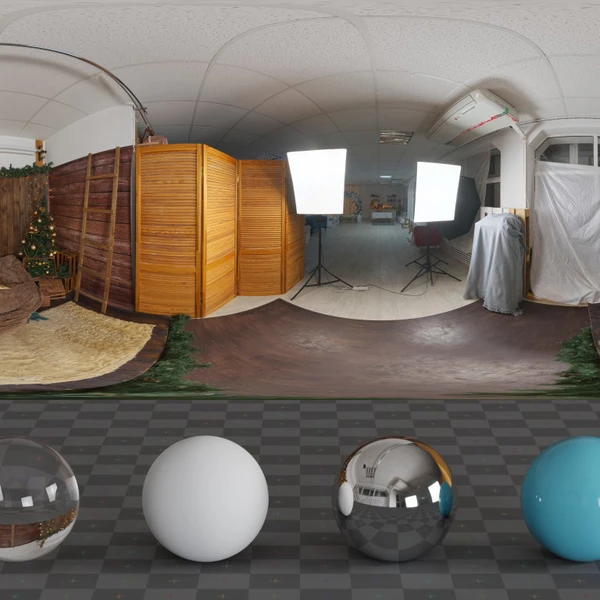 Christmas Photo Studio 02 - HDRI map - from Poly Haven