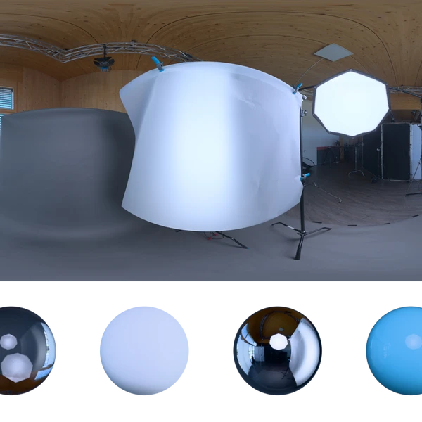 Wooden Studio 18 - HDRI map - from Poly Haven