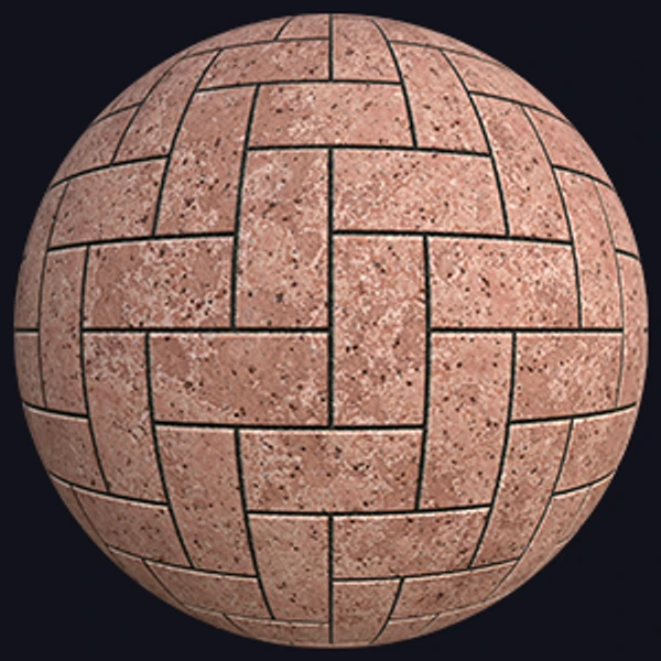 Red Brick Texture in Herringbone Pattern (Bricks 0003)