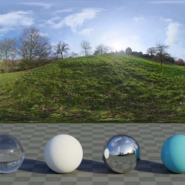 Greenwich Park - HDRI map - from Poly Haven