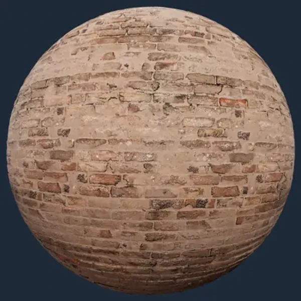 Weathered Old Brick Wall