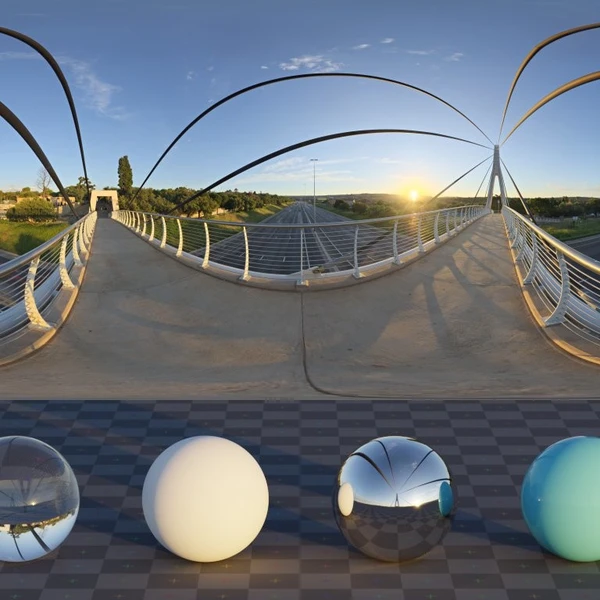 Pedestrian Overpass - HDRI map - from Poly Haven