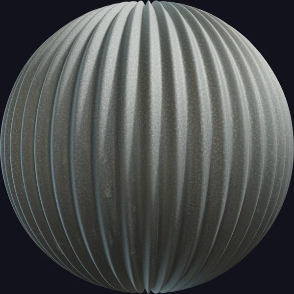 Corrugated Iron - Metal - PBR texture - from Poly Haven