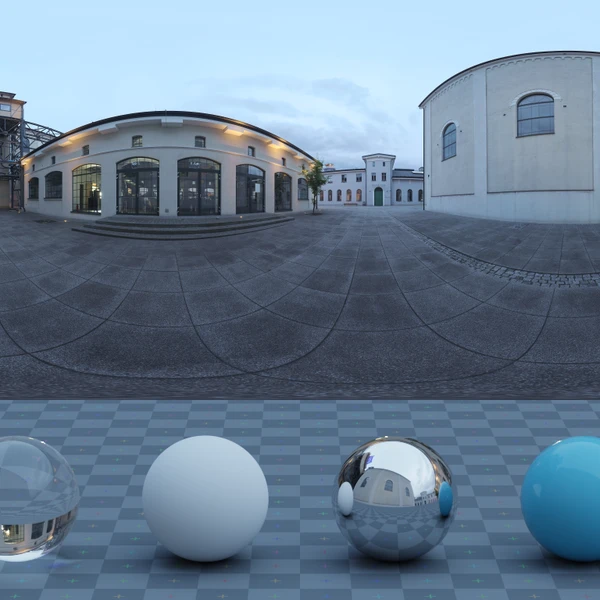 Evening Museum Courtyard - HDRI map - from Poly Haven