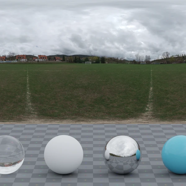 Suburban Football Field - HDRI map - from Poly Haven