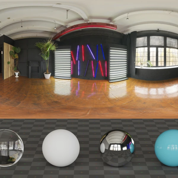 Neon Photostudio - HDRI map - from Poly Haven