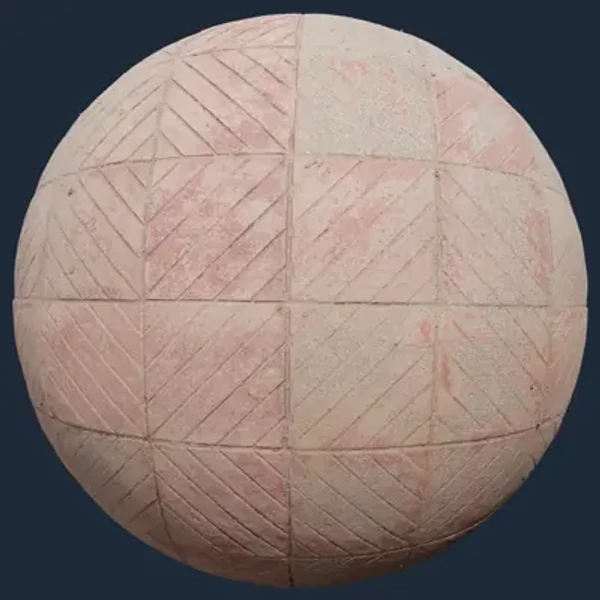 Patterned Concrete Pavement Tile – Free Floor PBR Texture