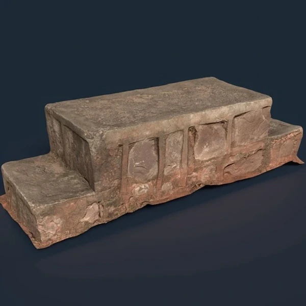 Stone Step Block – Free Props 3D Model