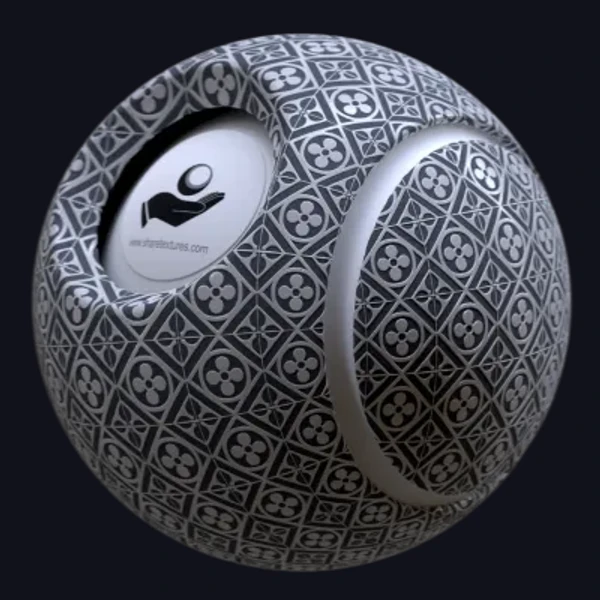 Decorative Ceramic 6 - wall - PBR texture - from Share Textures