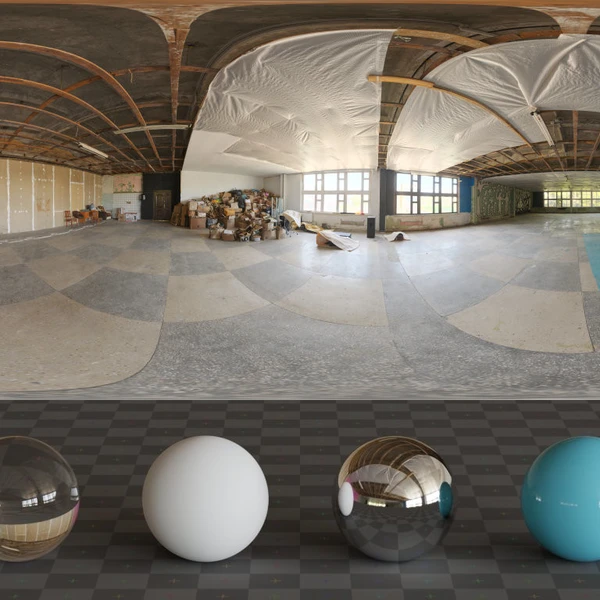 Abandoned Factory Canteen 02 - HDRI map - from Poly Haven