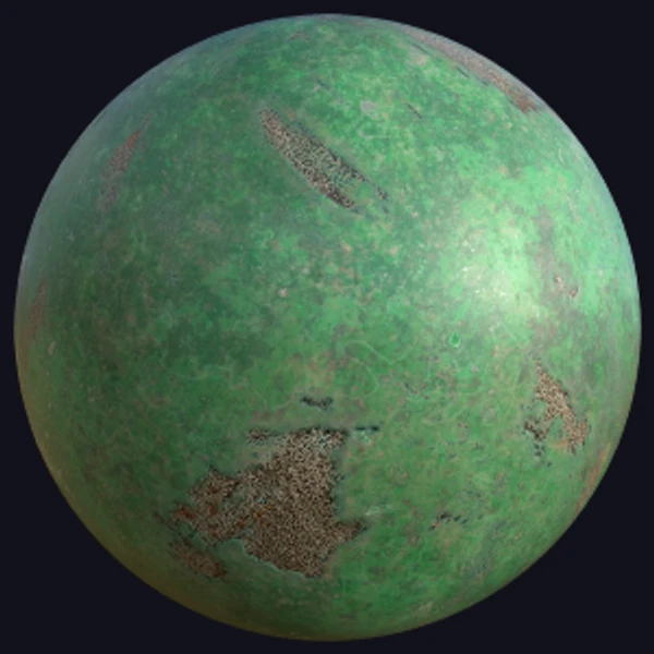Damaged Green Plaster Wall Texture (Concrete 0003)
