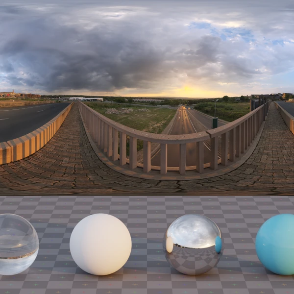 Cedar Bridge Sunset 1 - HDRI map - from Poly Haven