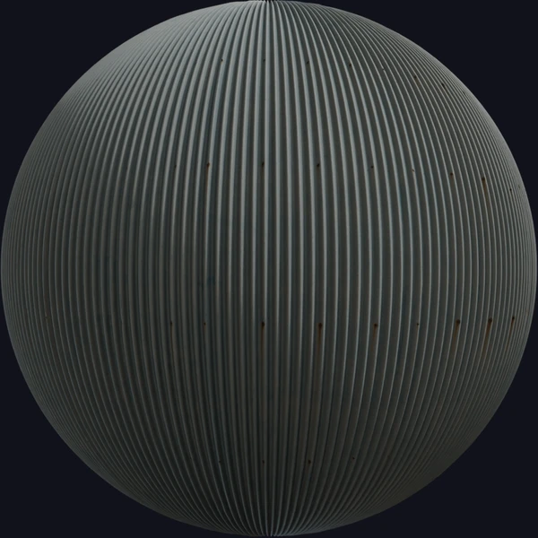 Corrugated Iron 03 - Metal - PBR texture - from Poly Haven