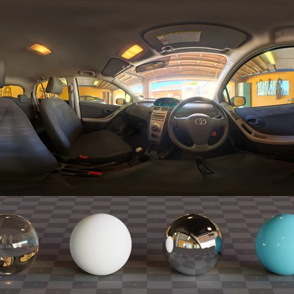 Yaris Interior Garage - HDRI map - from Poly Haven