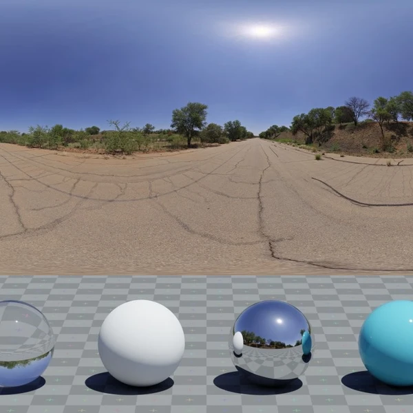 Derelict Highway Noon - HDRI map - from Poly Haven