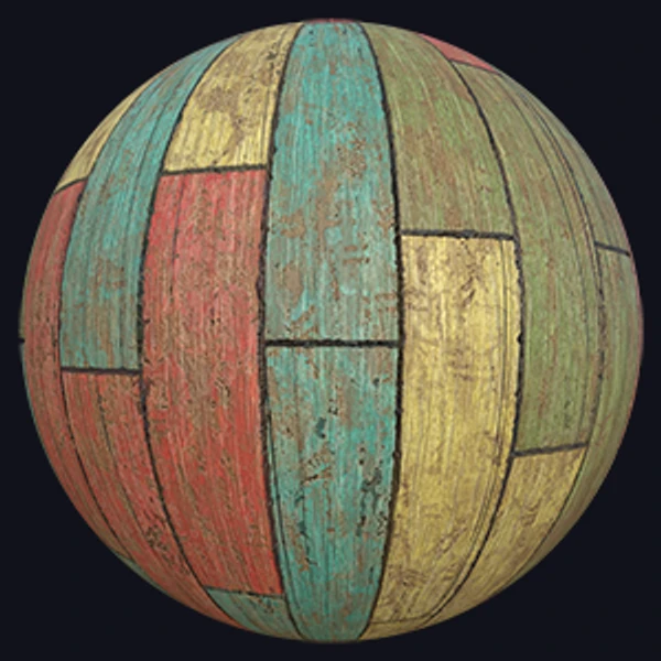 Colorful Painted Wood Planks (Wood 0045)