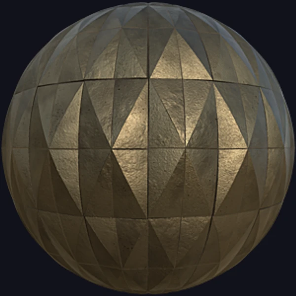 Golden Pyramid Wall Decoration (Metal 0078) - PBR texture - from Texture Can