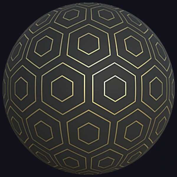 Golden Hexagon Wallpaper (Paper 0031)