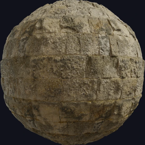 Large Sandstone Blocks 01 - Brick - PBR texture - from Poly Haven