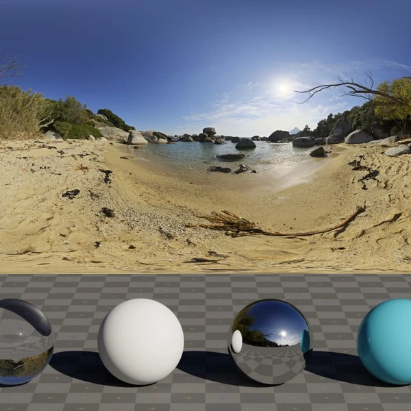 Secluded Beach - HDRI map - from Poly Haven