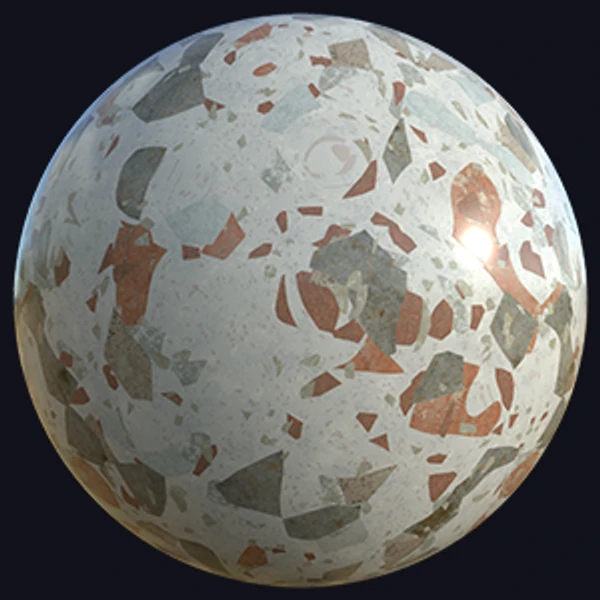 Terrazzo or Marble Texture with Various Colors (Marble 0003)