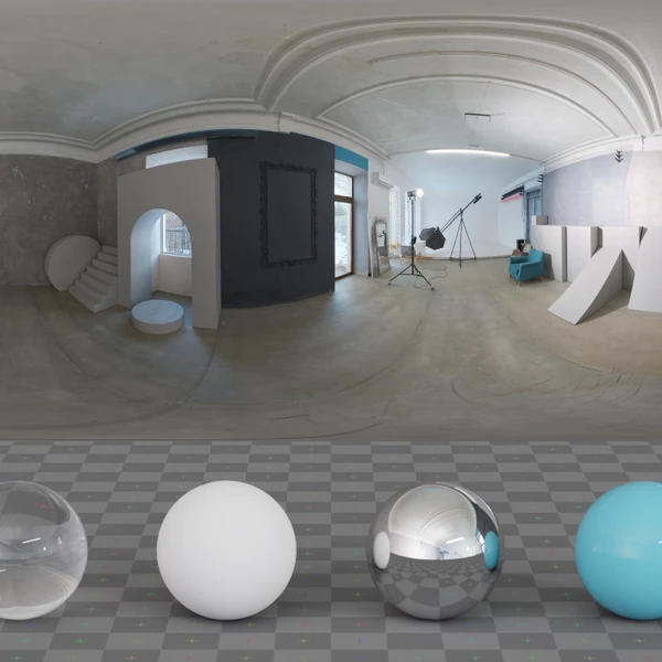 Blocky Photo Studio - HDRI map - from Poly Haven