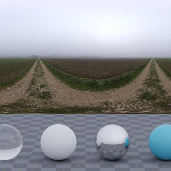 Misty Farm Road - HDRI map - from Poly Haven