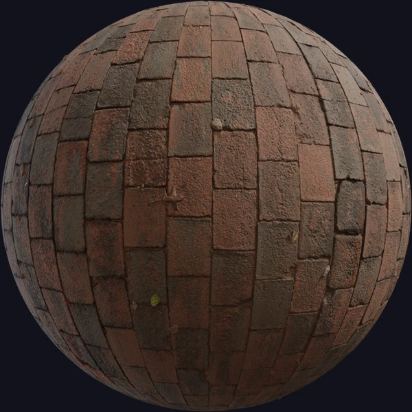 Short Bricks Floor - PBR texture - from Poly Haven