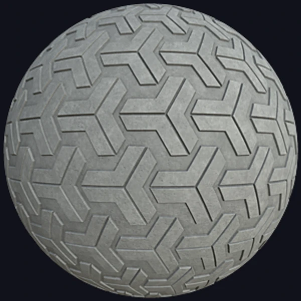 Concrete Wall Decoration with Geometric Pattern (Concrete 0030)