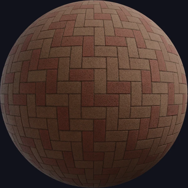 Herringbone Brick 03 - PBR texture - from Poly Haven