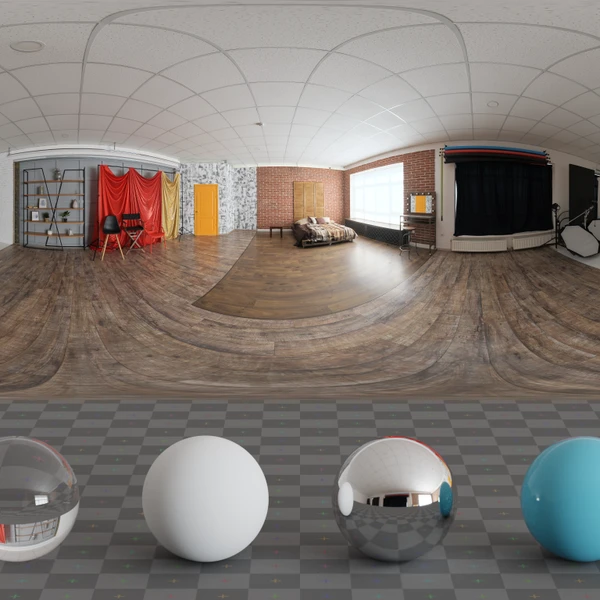 Brown Photostudio 07 - HDRI map - from Poly Haven