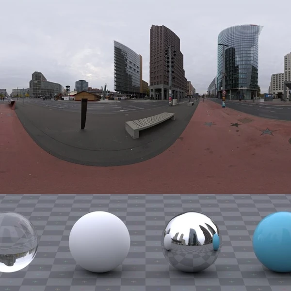 Potsdamer Platz - HDRI map - from Poly Haven