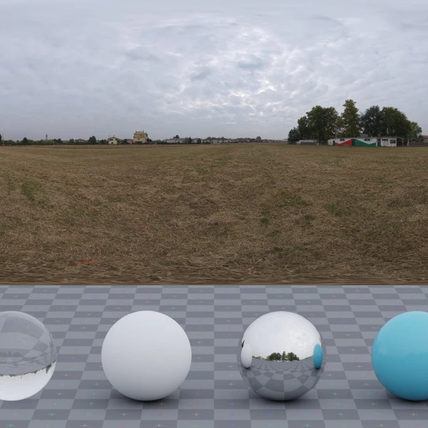 Suburban Field 01 - HDRI map - from Poly Haven