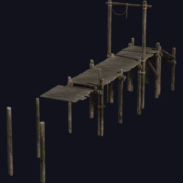 Modular Wooden Pier - 3D Models - 3D model - from Poly Haven