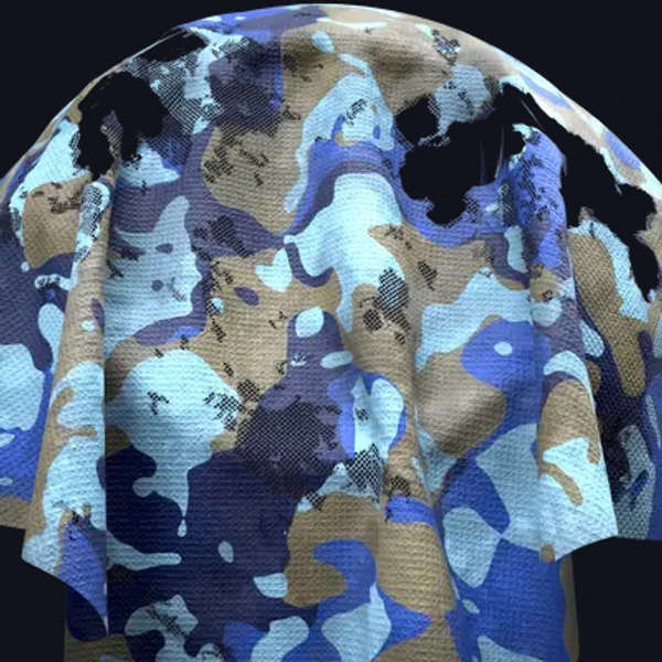 Camouflage 35 - Fabric - PBR texture - from Share Textures