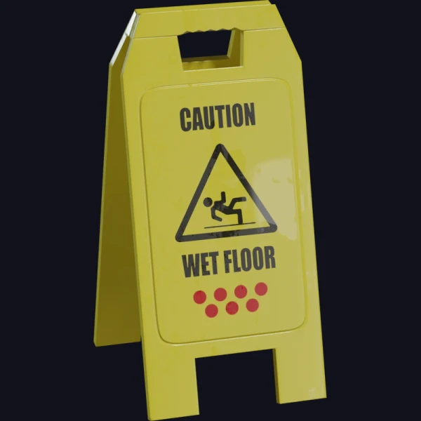 WetFloorSign 01 - 3D Models - 3D model - from Poly Haven