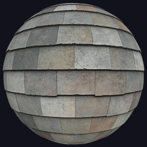 Colourful Clay Roof Tiles in Dull Tone (Rooftop 0007)