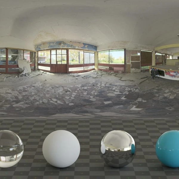 Abandoned Games Room 01 - HDRI map - from Poly Haven