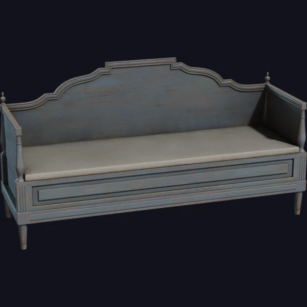 Painted Wooden Sofa - 3D Models - 3D model - from Poly Haven