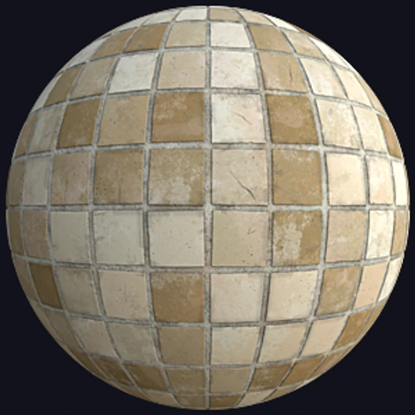 Tiny Brown and White Wall Tiles (Tiles 0129) - Marble - PBR texture - from Texture Can