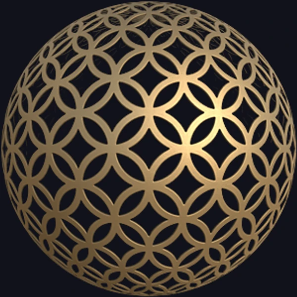 Perforated Overlapping Circle Brass Sheet (Metal 0048)