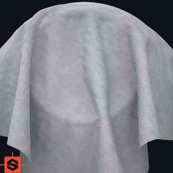 White Fabric 73 - PBR texture - from Share Textures